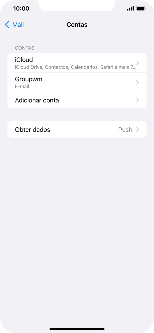Prima o nome na conta de e-mail que acabou de criar.