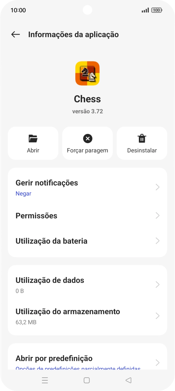 Prima Utilização do armazenamento.