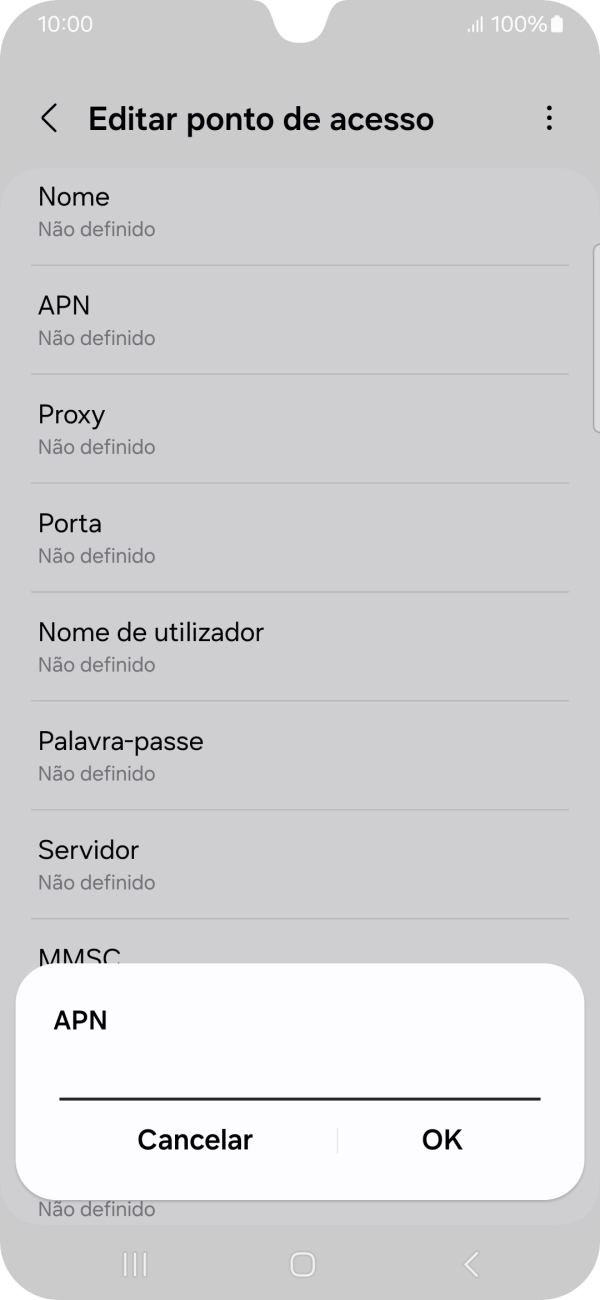 Introduza net2.vodafone.pt e prima OK.