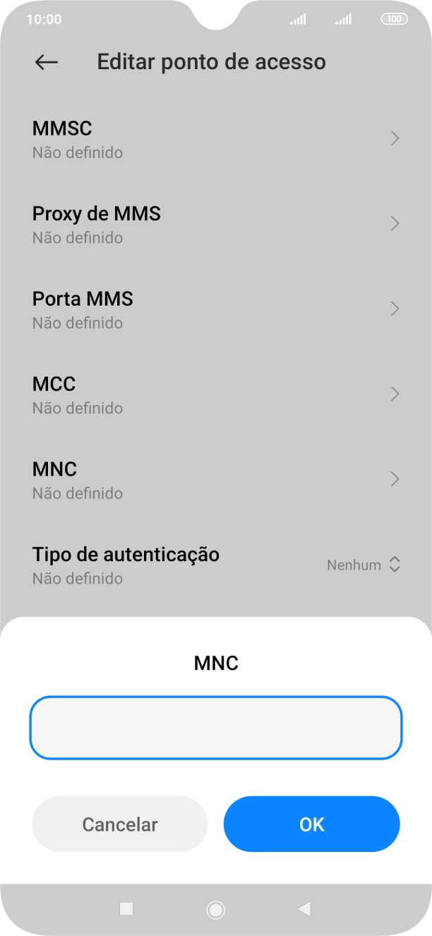 Introduza 01 e prima OK.
