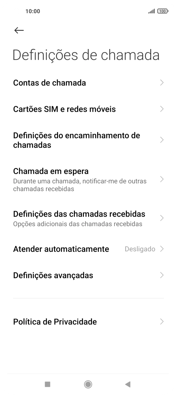 Prima Definições avançadas.