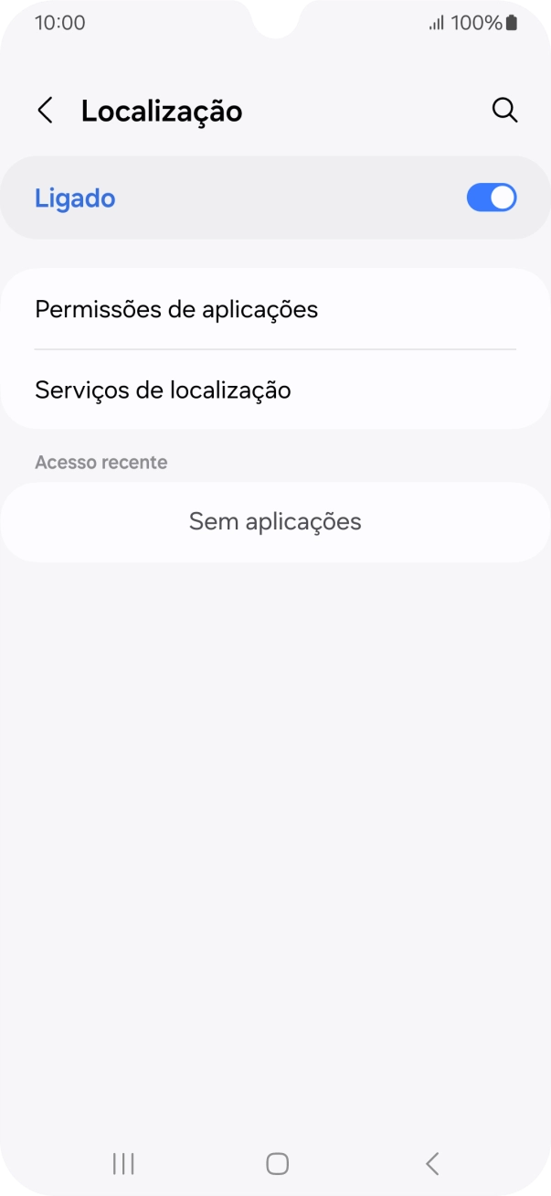 Prima Permissões de aplicações.