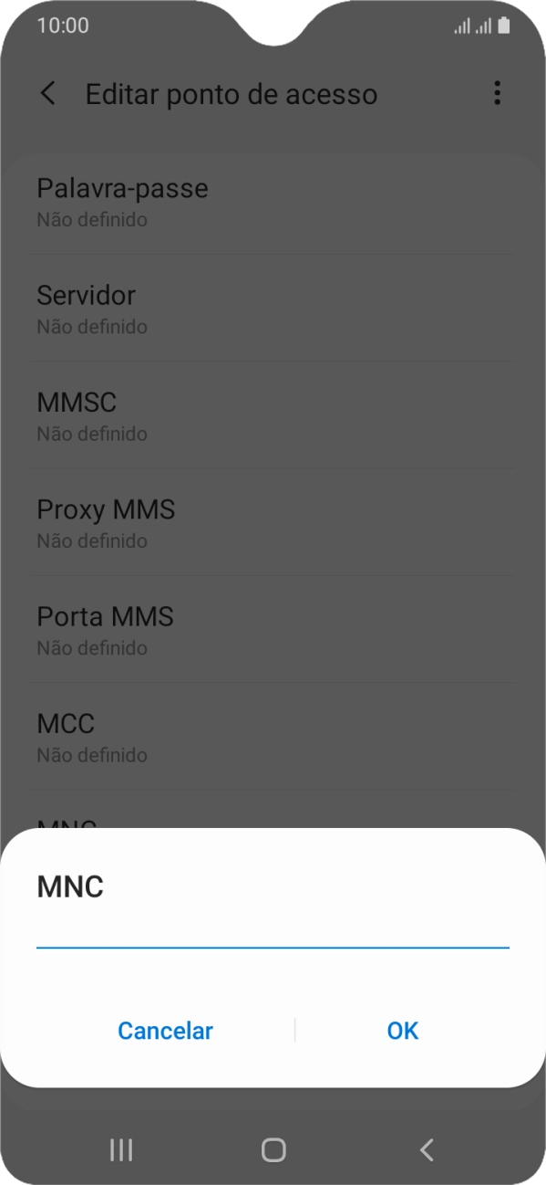 Introduza 01 e prima OK.