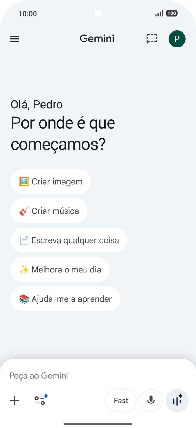 Prima o ícone de perfil.