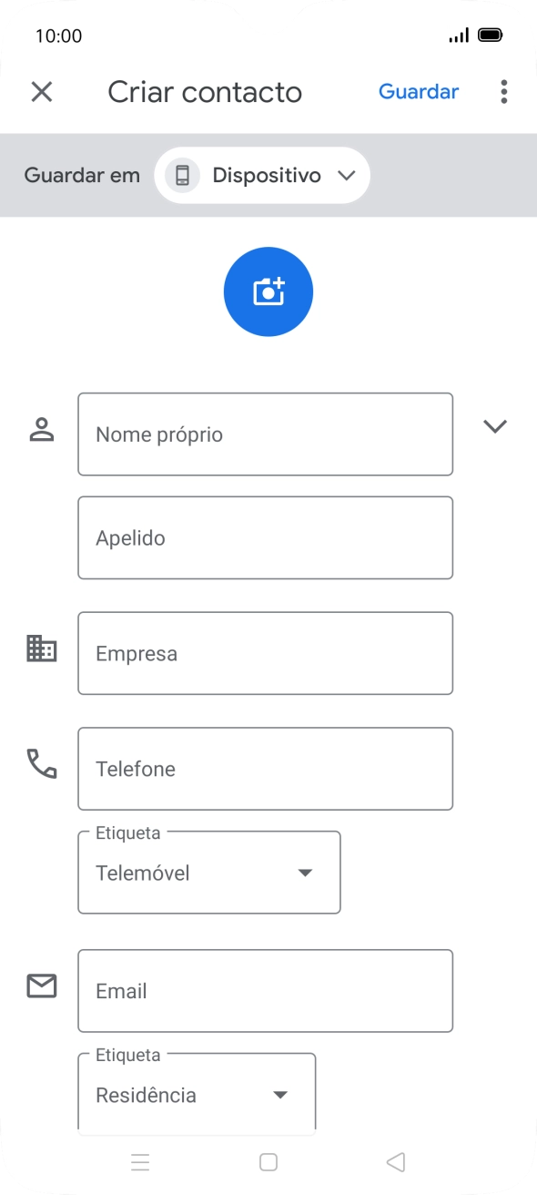 Prima a lista suspensa junto a 