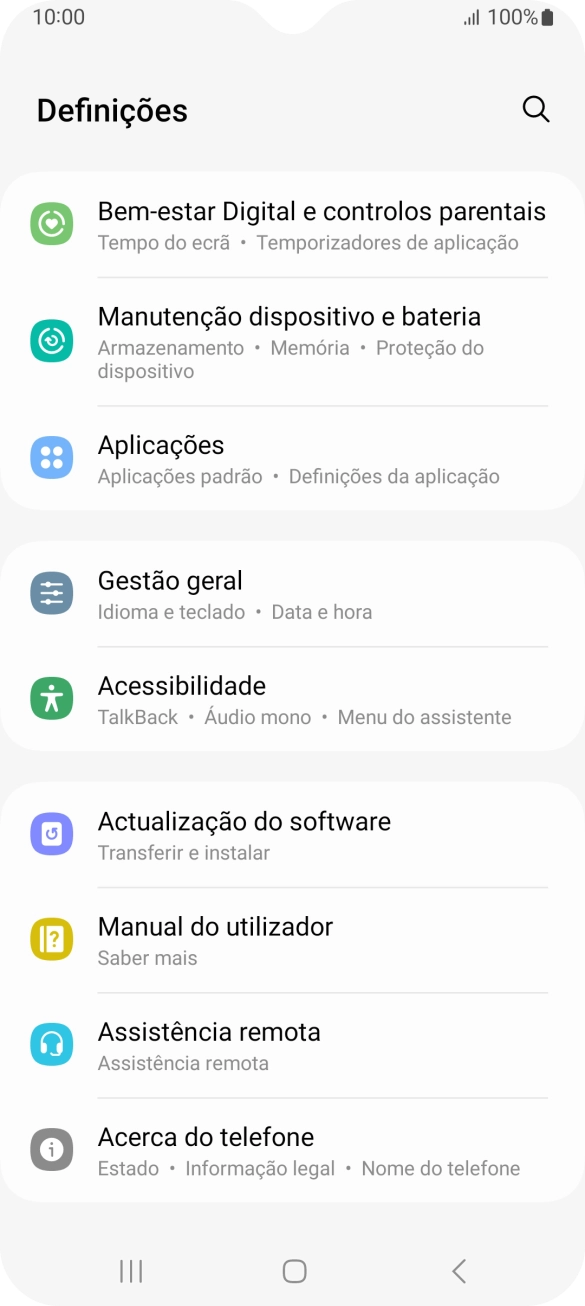 Prima Acerca do telefone.