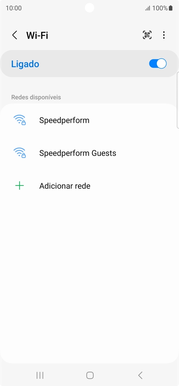 Prima o ícone de menu.