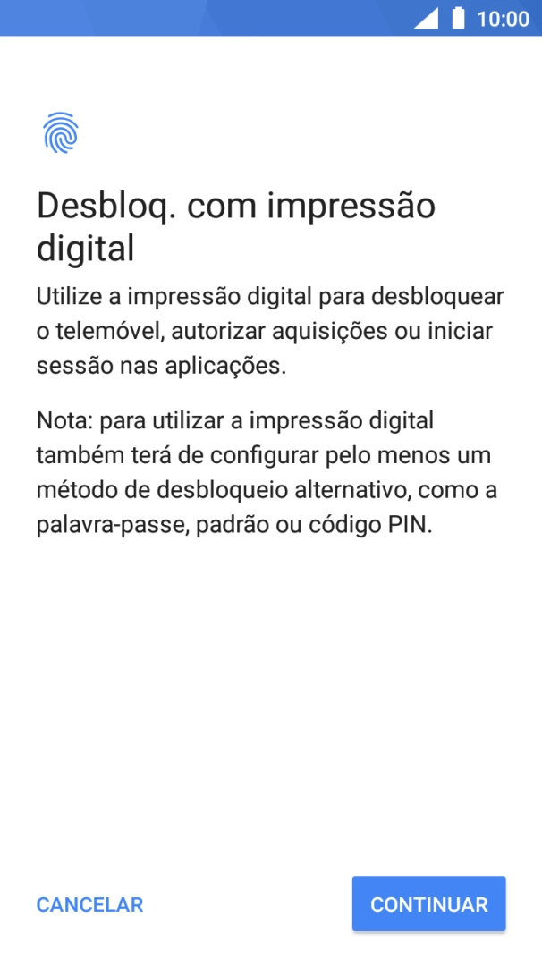 Prima CONTINUAR.