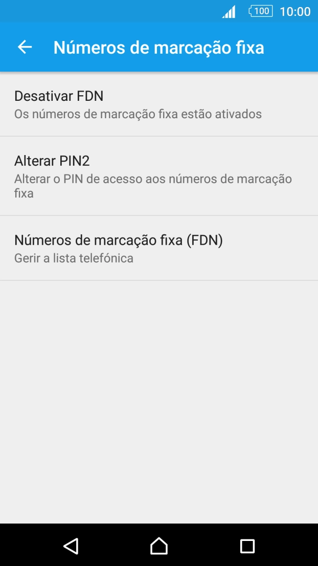 Prima Desativar FDN para desativar a marcação permitida.