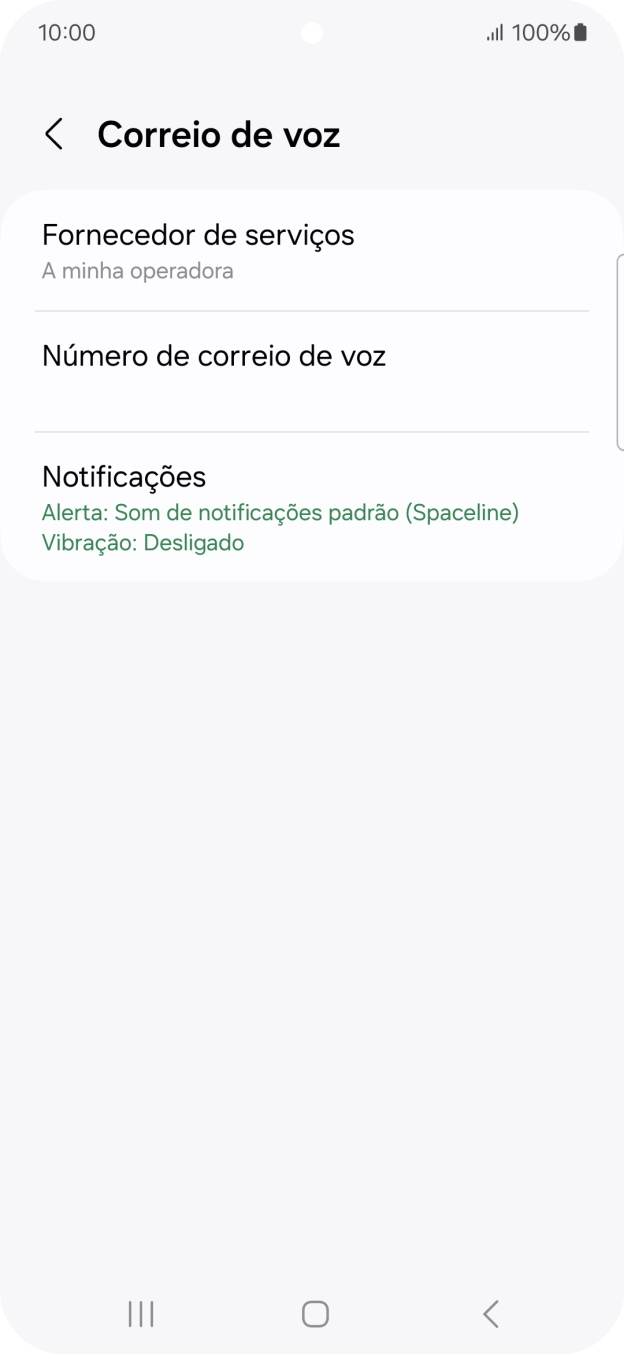 Prima Número de correio de voz.