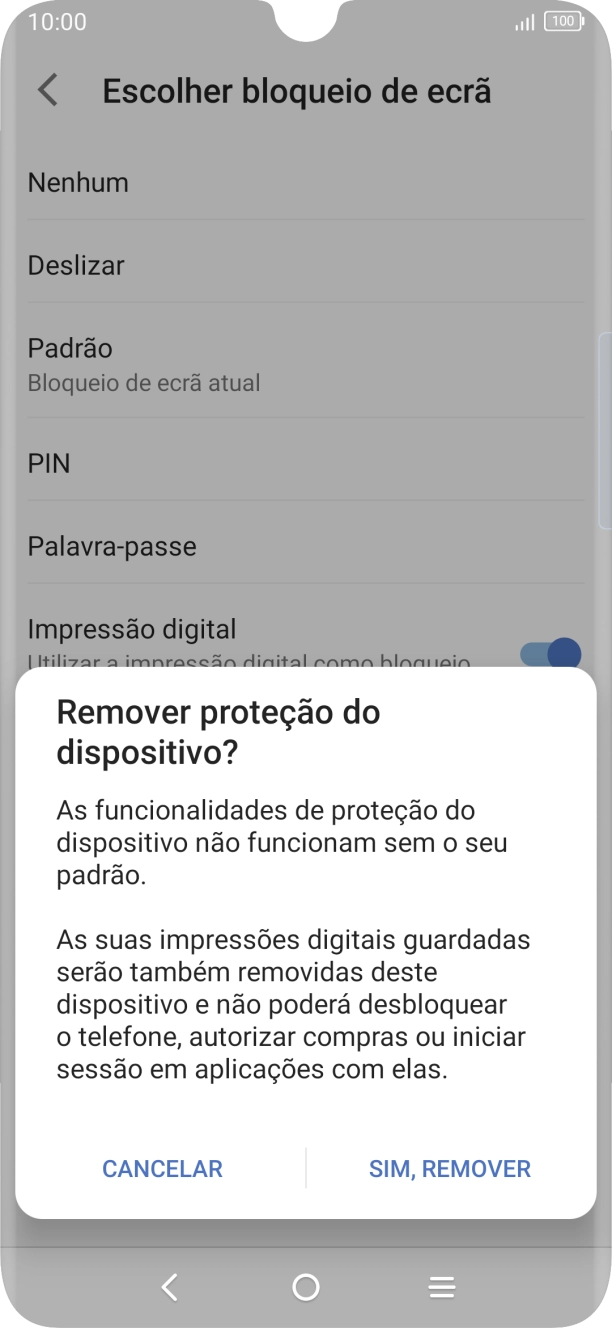 Prima SIM, REMOVER.