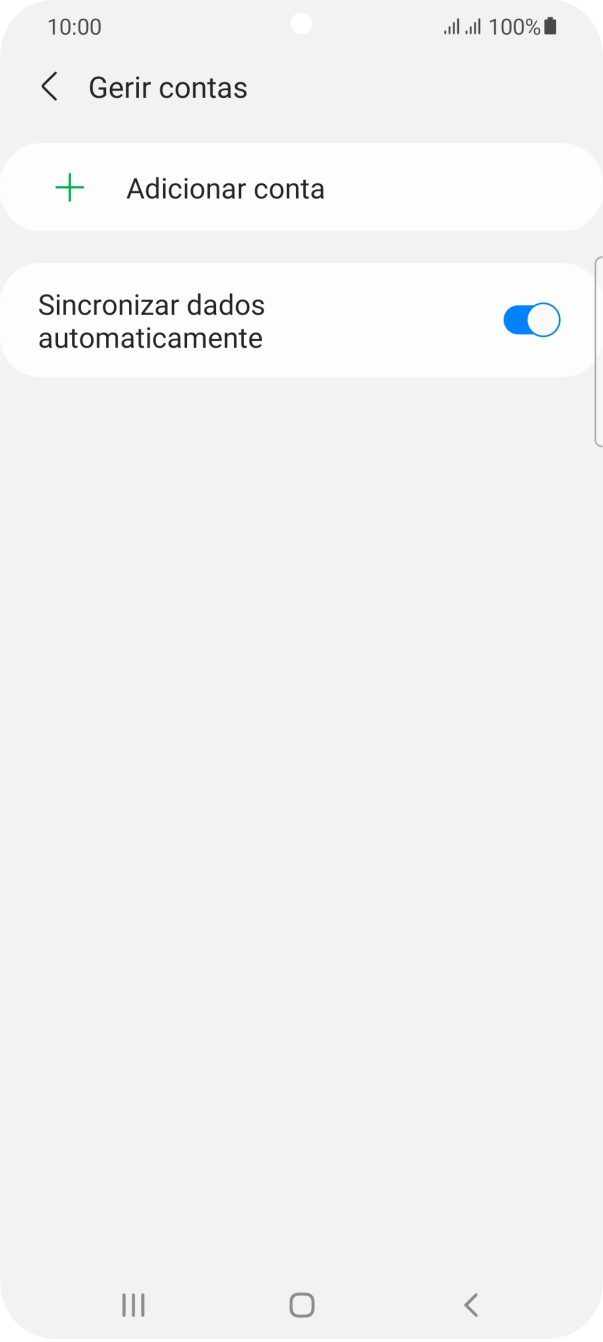 Prima Adicionar conta.
