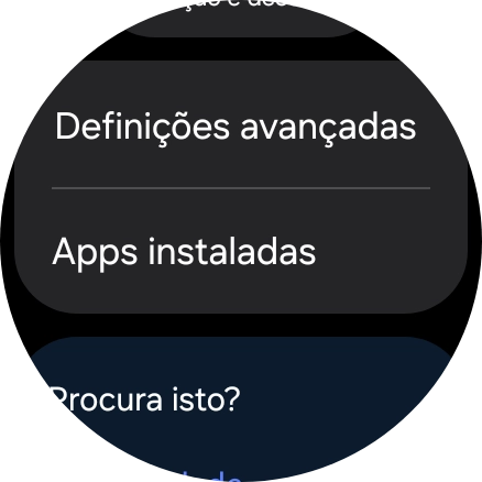 Prima Definições avançadas e siga as indicações no ecrã para escolher as definições pretendidas.