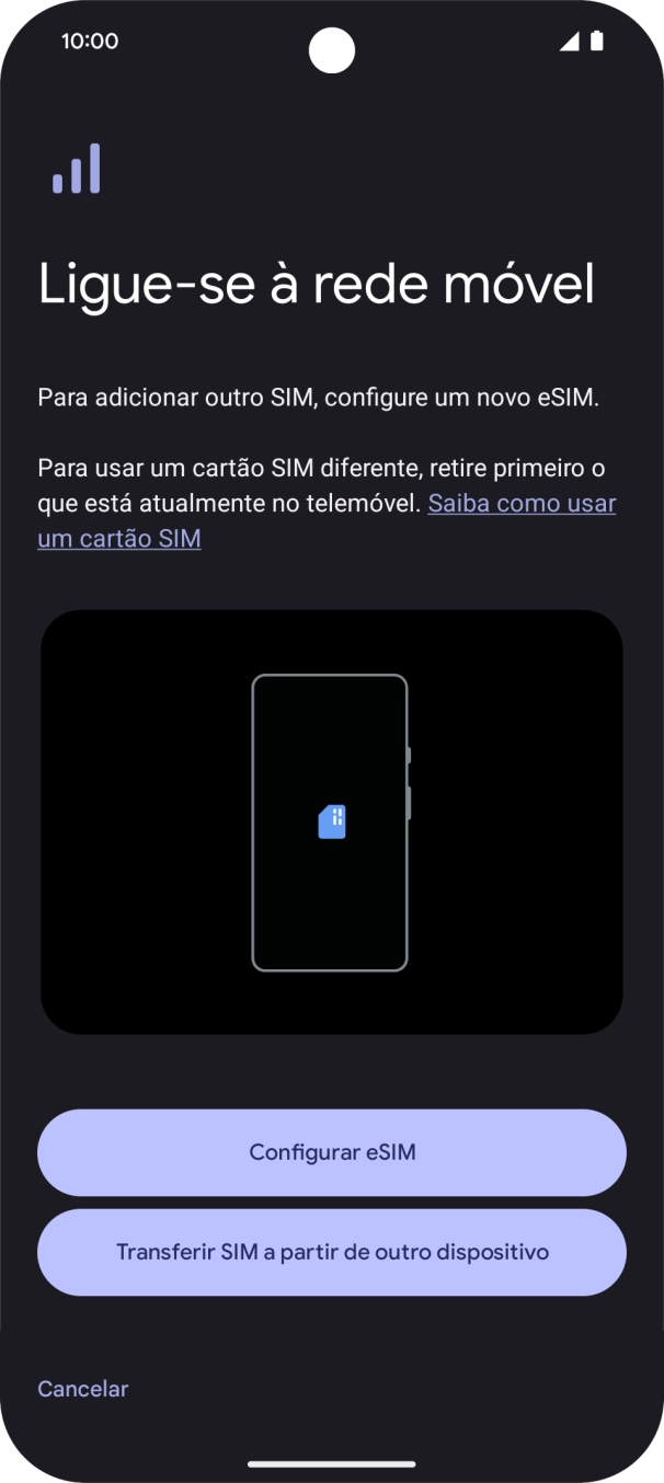 Prima Configurar eSIM.