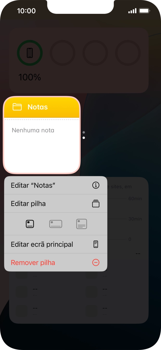 Prima Editar pilha.