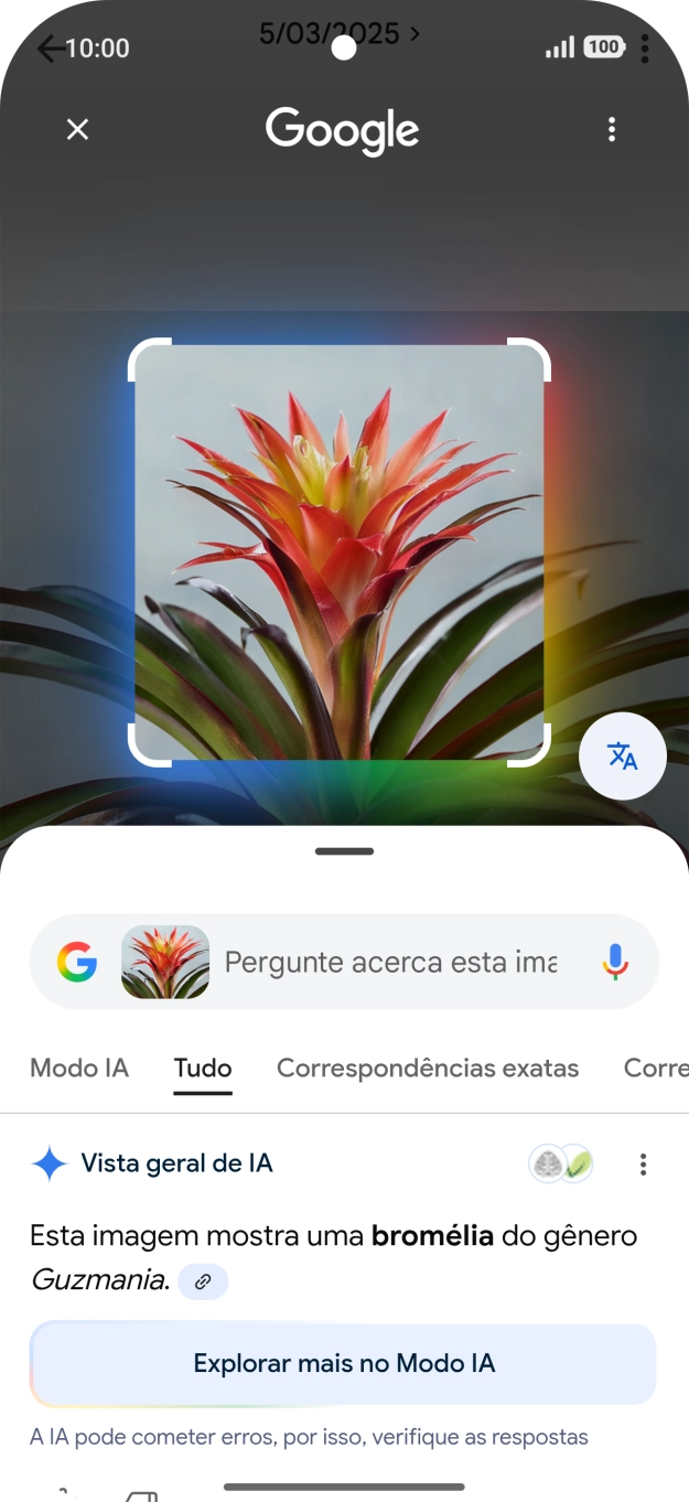 Siga as indicações no ecrã  para utilizar os resultados da pesquisa.