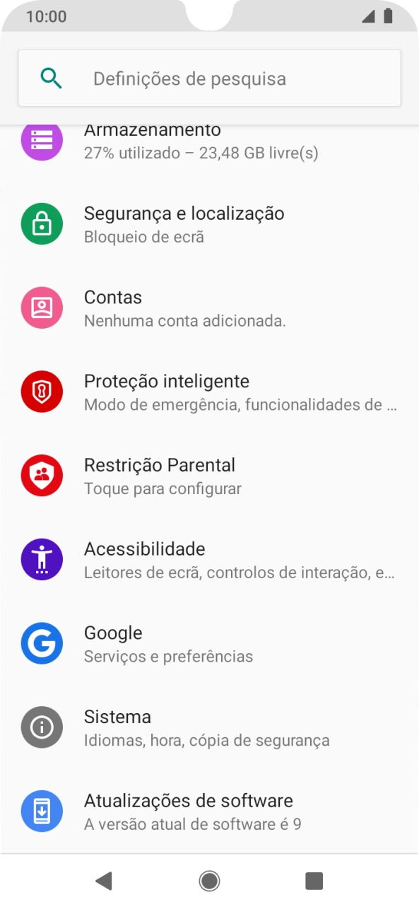 Prima Atualizações de software.