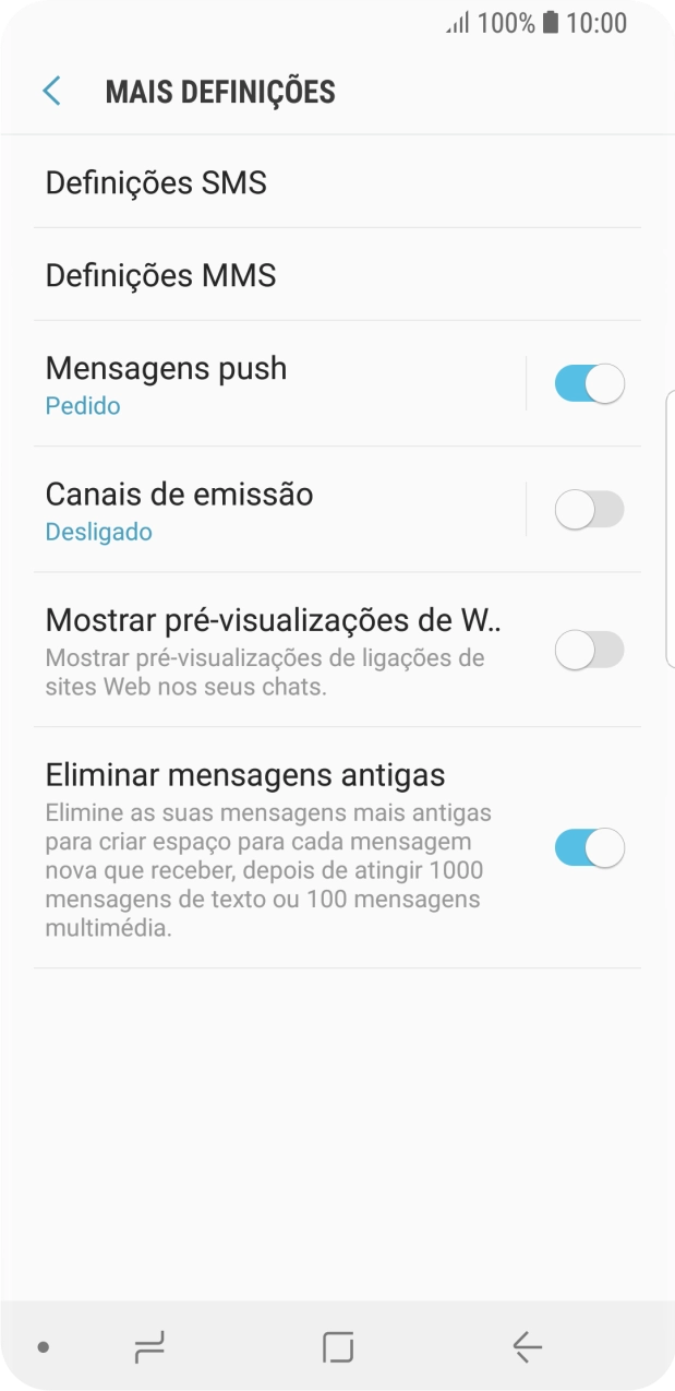 Prima Definições SMS.