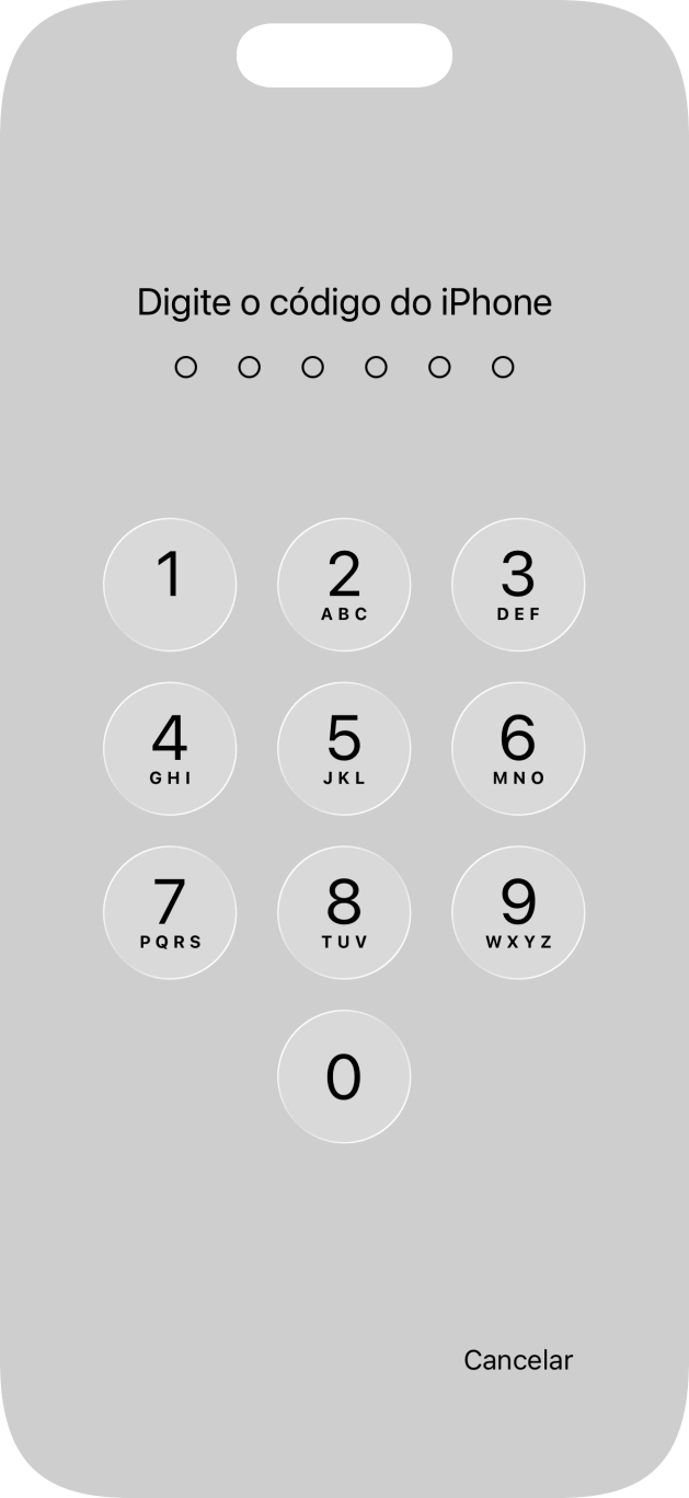 Utilize o código de bloqueio de telefone que criou.