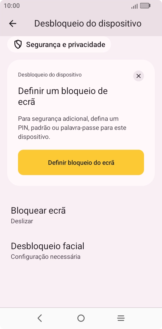 Prima Bloquear ecrã.