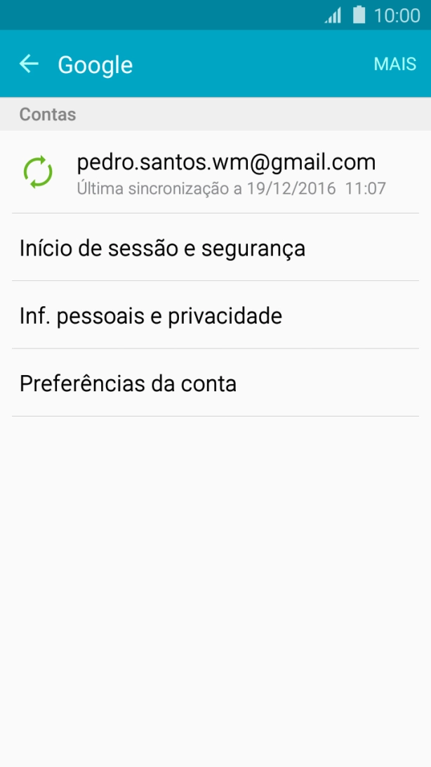 Prima a conta pretendida.