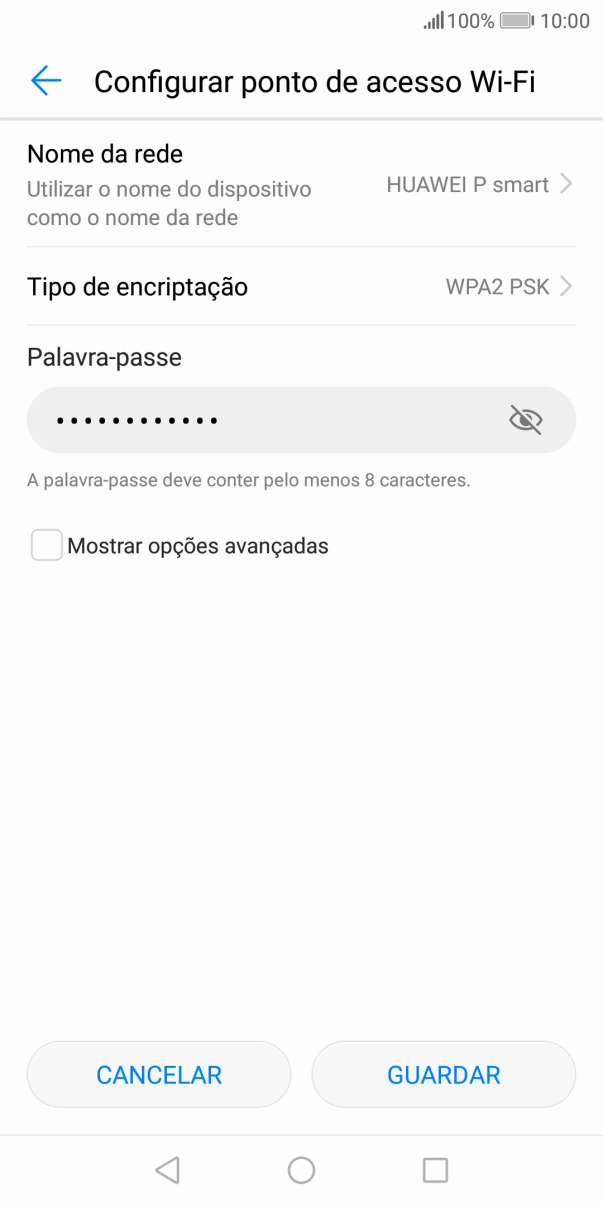Prima Nome da rede.
