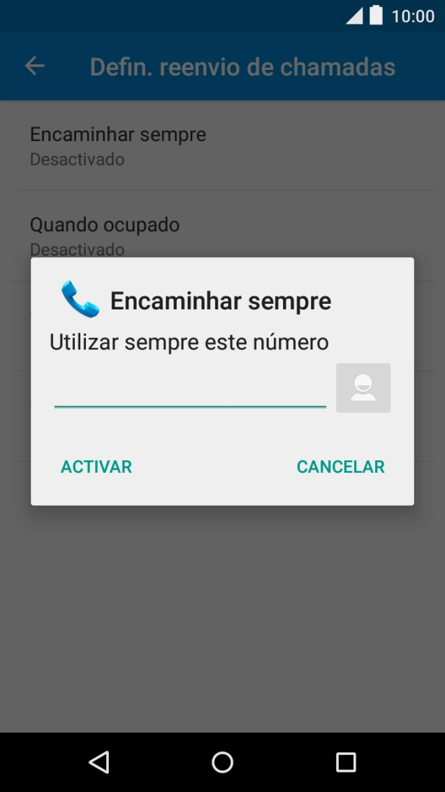 Introduza 123 e prima ACTIVAR.
