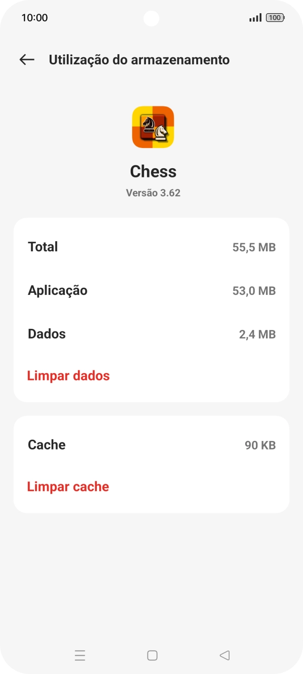 Prima Limpar cache.