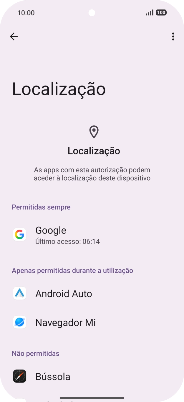 Prima a app pretendida.
