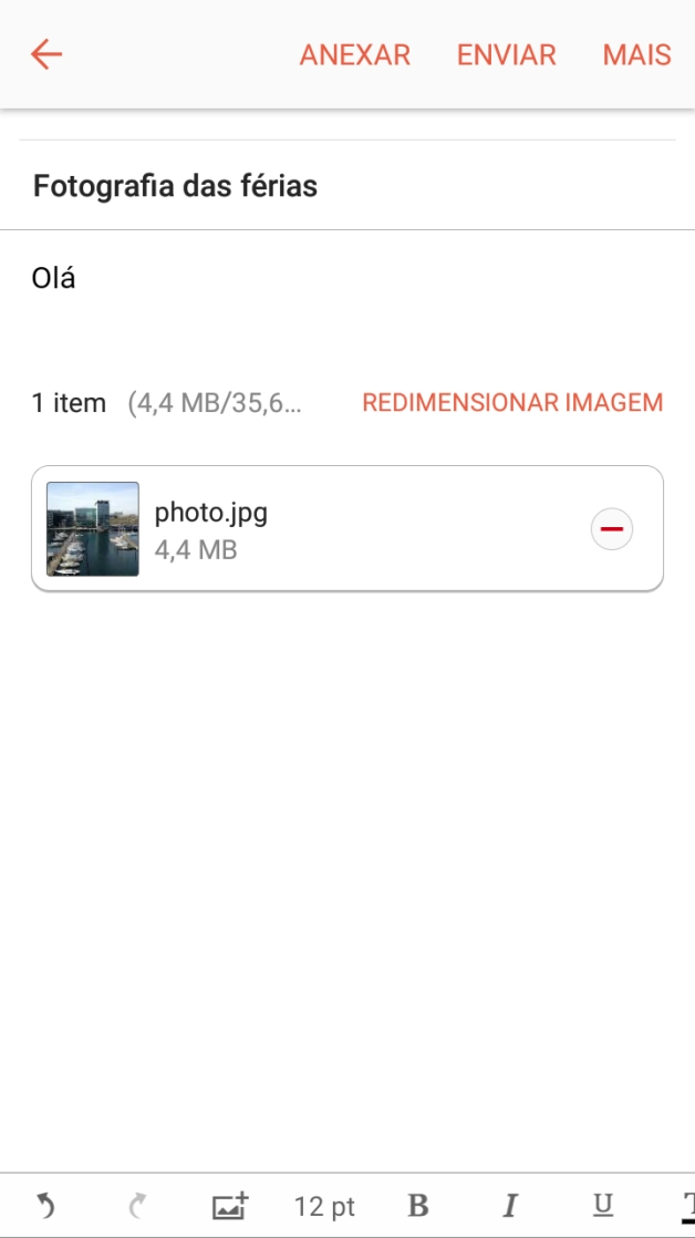 Prima ENVIAR quando terminar de escrever o seu e-mail.