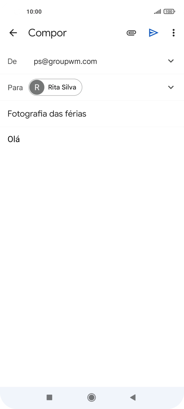 Prima o ícone de anexo.