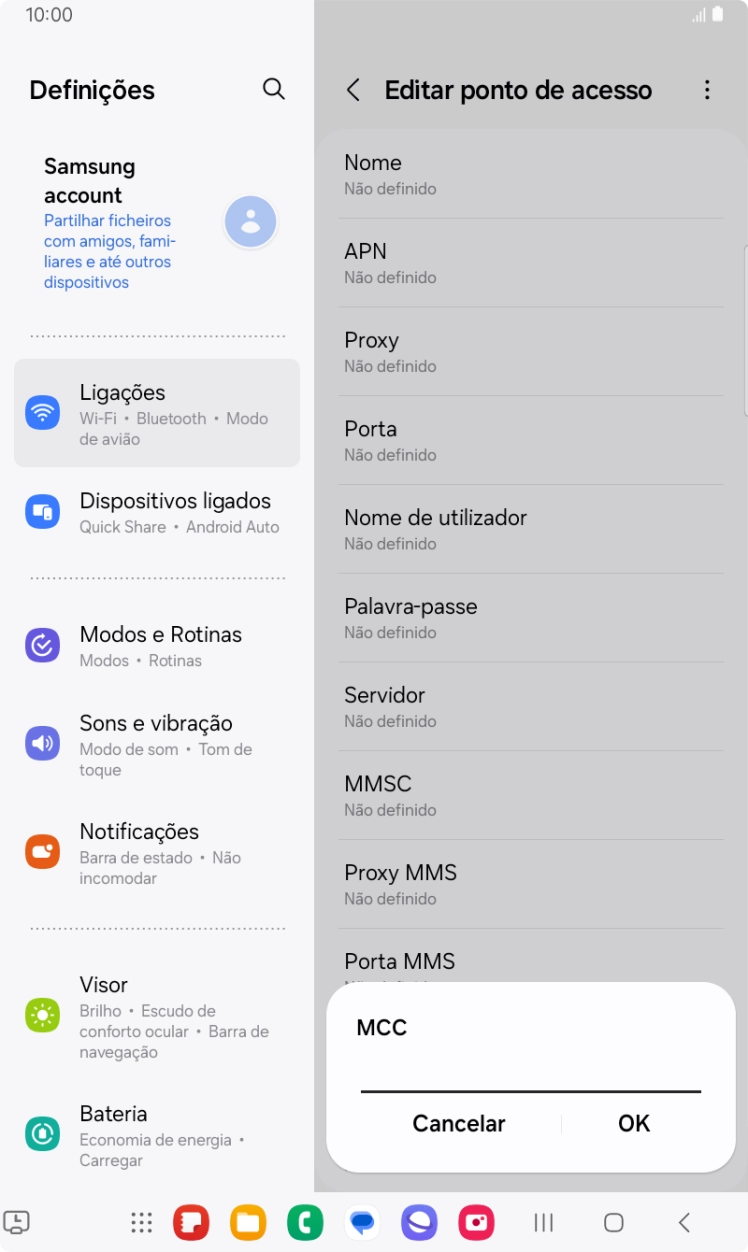 Introduza 268 e prima OK.