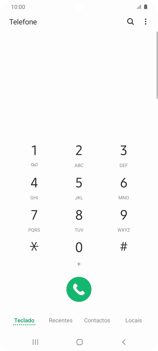 Prima o ícone de menu.