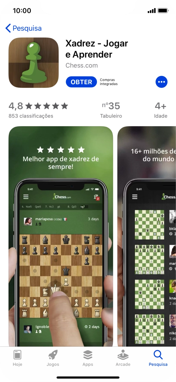 Prima OBTER e siga as indicações no ecrã para instalar a app.