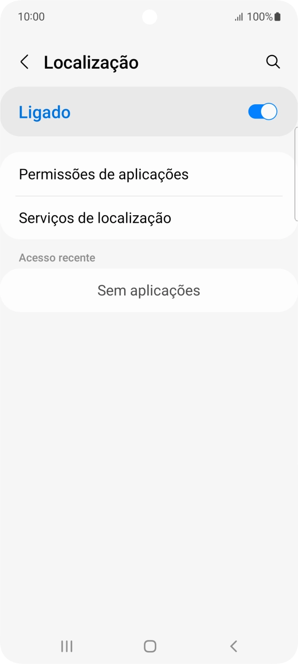 Prima Permissões de aplicações.