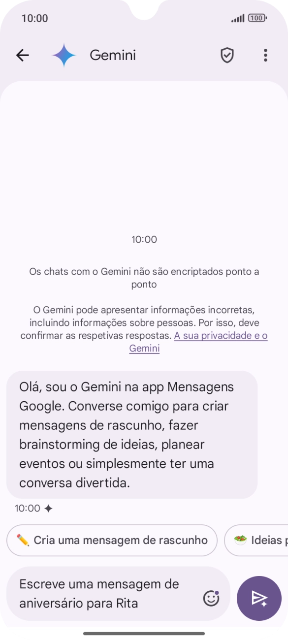 Escreva ou diga com as suas palavras qual o assunto que pretende usar.