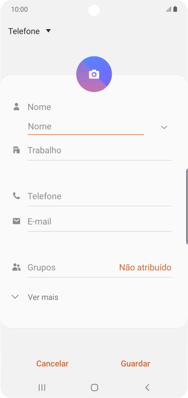 Prima a lista suspensa da lista de contactos.