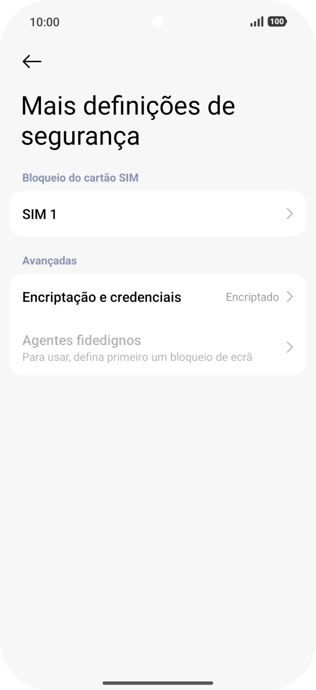 Prima o nome do cartão SIM.