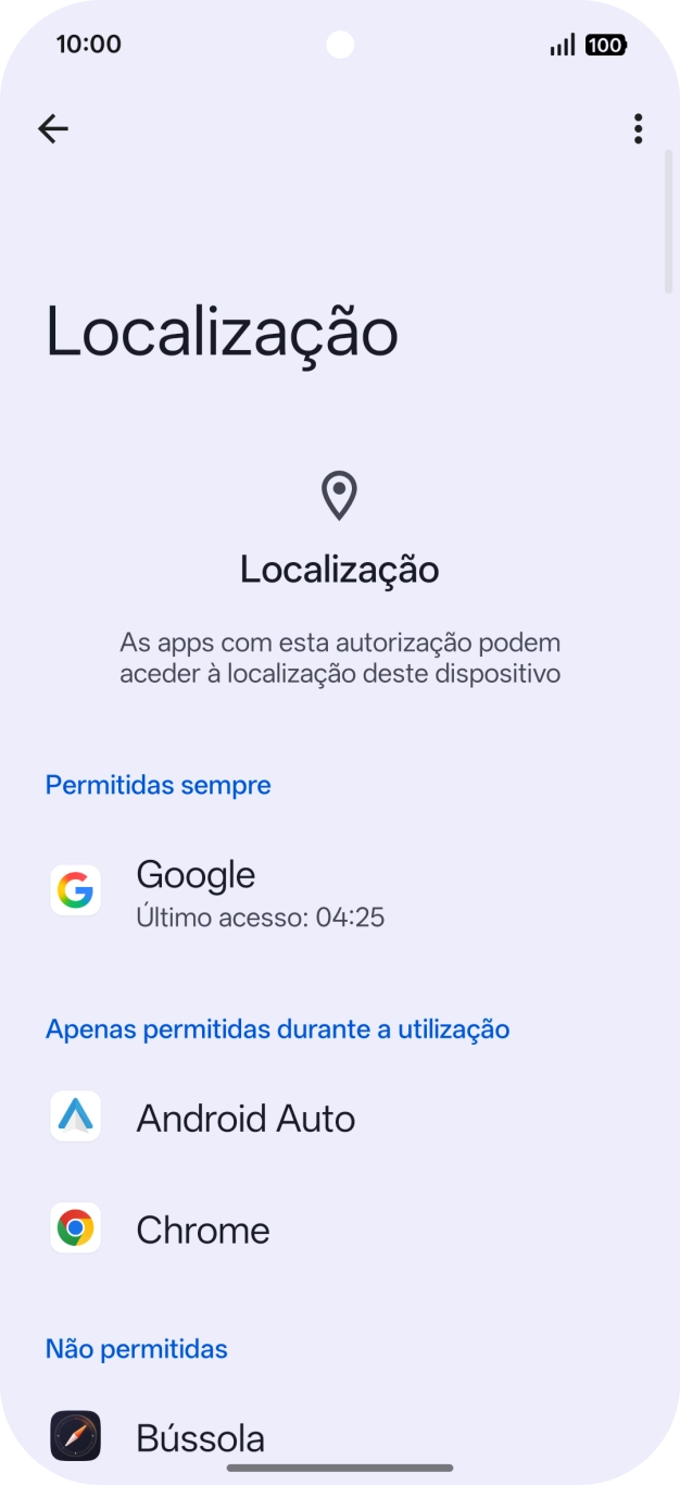 Prima a app pretendida.