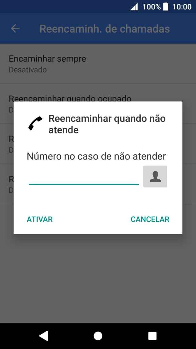 Introduza 123 e prima ATIVAR.