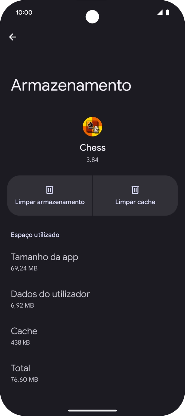 Prima Limpar cache.
