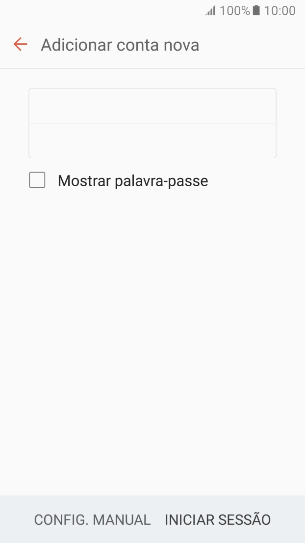 Prima INICIAR SESSÃO.