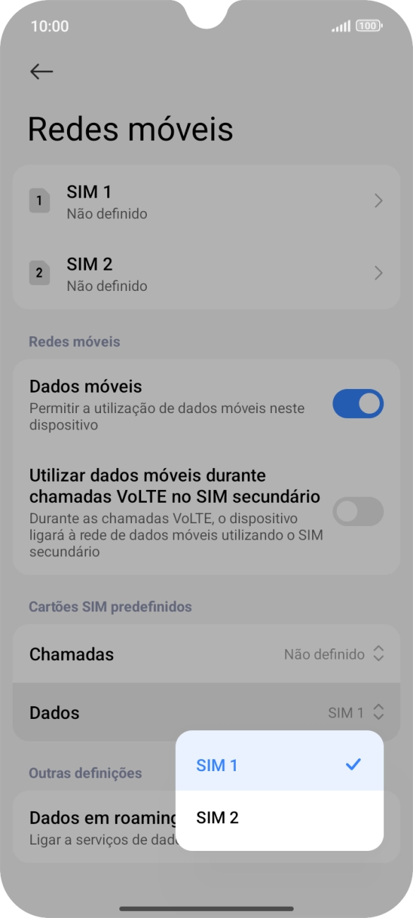 Prima o plano pretendido.