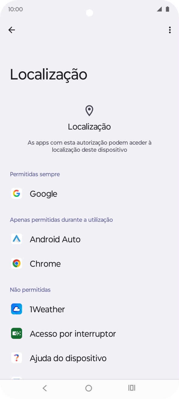 Prima a app pretendida.