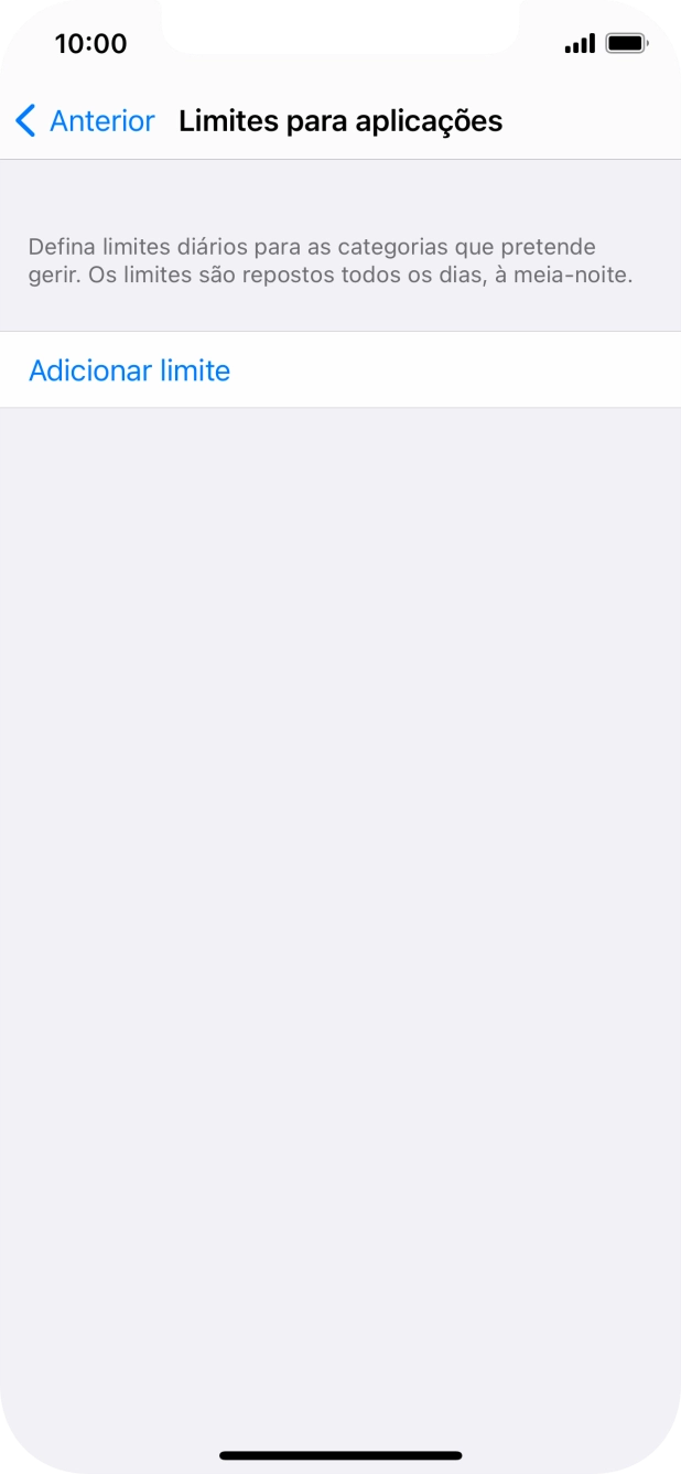 Prima Adicionar limite.