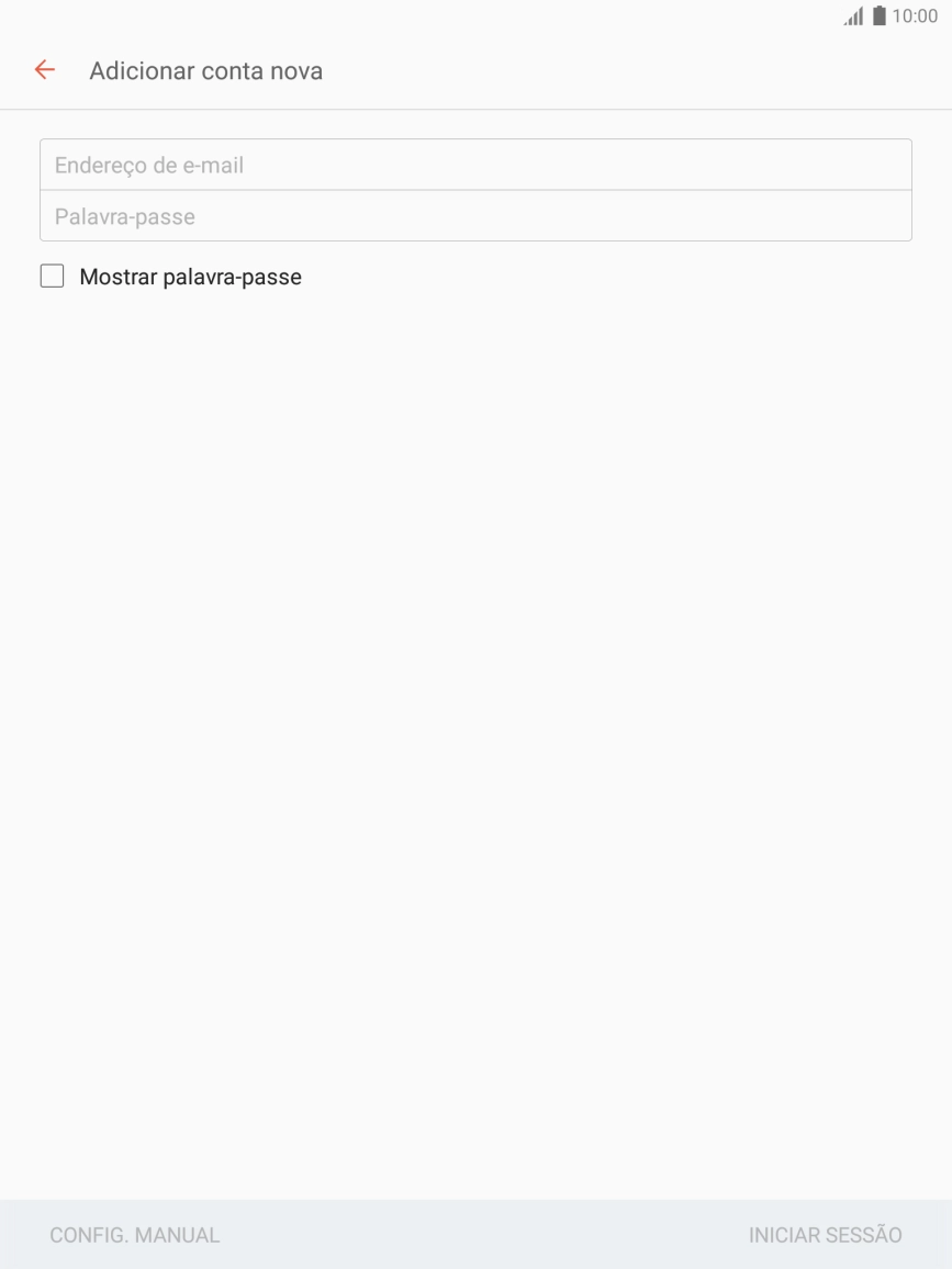 Prima Endereço de e-mail e introduza o seu endereço de e-mail.