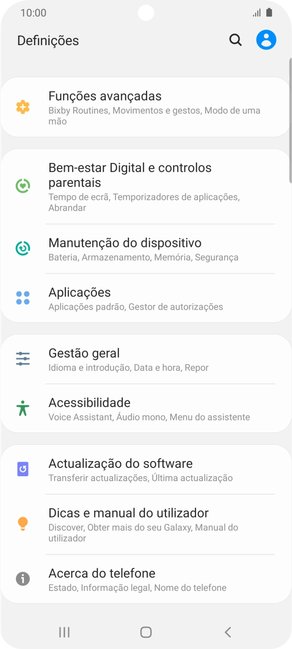 Prima Manutenção do dispositivo.