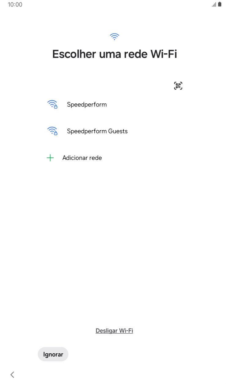 Prima a rede Wi-Fi pretendida.