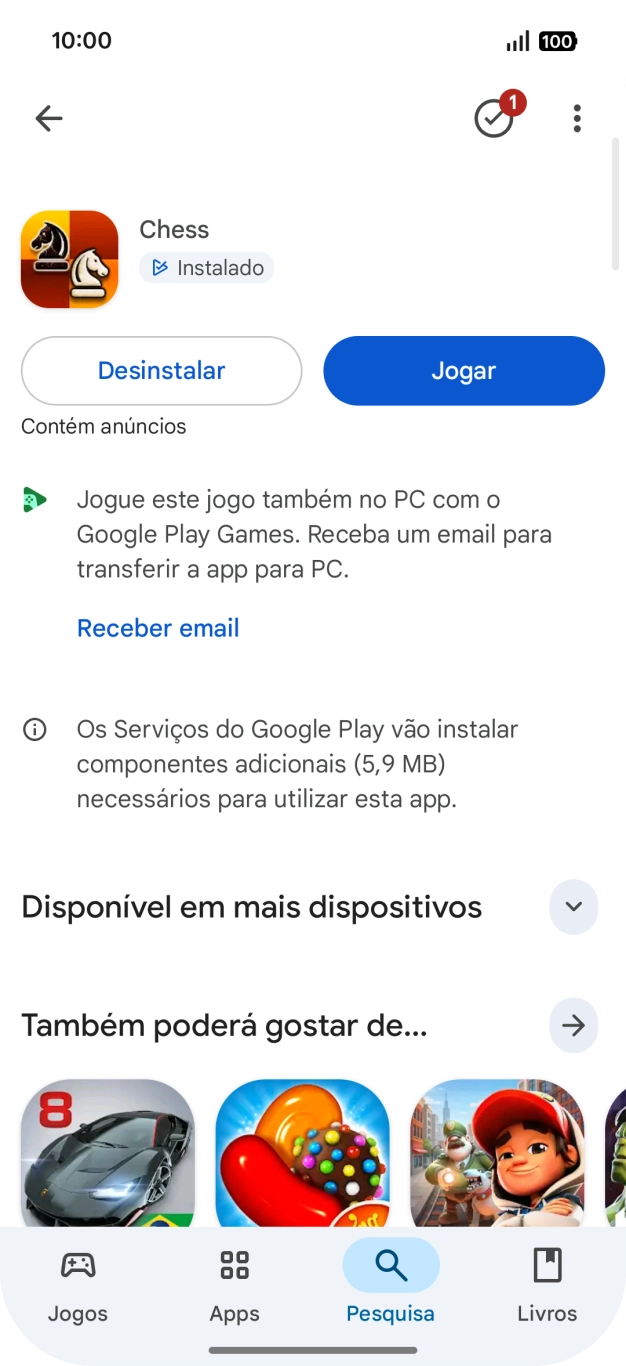 Para voltar ao ecrã inicial, deslize o dedo de baixo para cima a partir da base do ecrã.