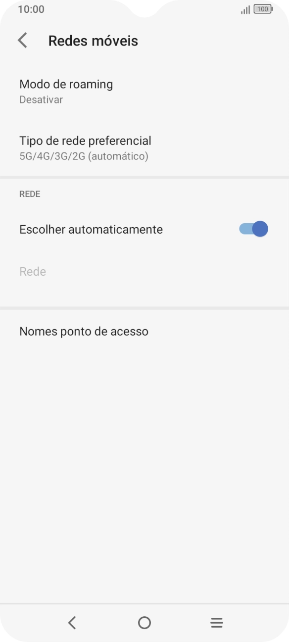 Prima Nomes ponto de acesso.